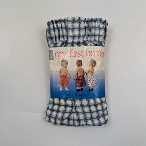 Vintage Gold Bug My First Boxers Plaid Toddler Boxer Shorts 12-18M